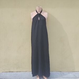 VICI Elegant Black Halter Maxi Dress Back Discovered
